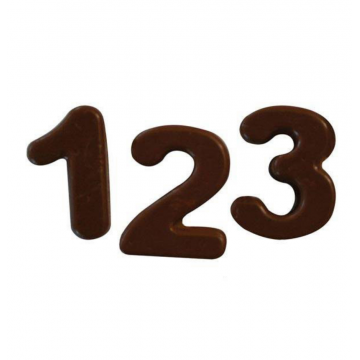 Molde Silicona para chocolate de números Silikomart
