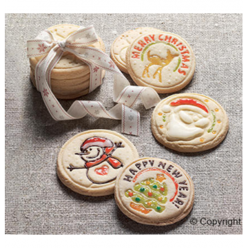 Sello/Estampación galletas pack 4 Christmas Stamp Silikomart