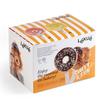 Pack 4 Molde helado Donut & Pretzel Lékué