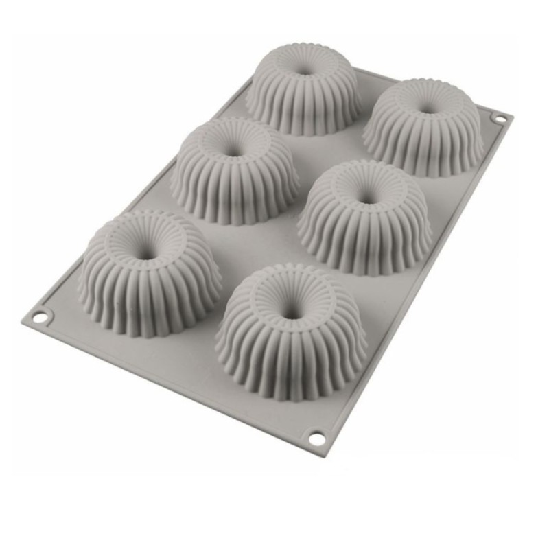 Molde 6 cavidades de silicona mini Raggio Silikomart Professional