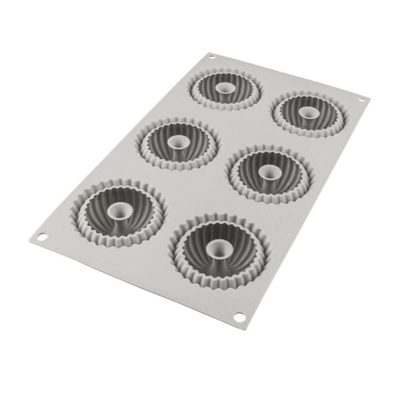 Molde 6 cavidades de silicona mini Raggio Silikomart Professional
