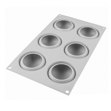 Molde 6 cavidades de silicona mini Goccia Silikomart Professional