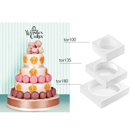 Pack 3 moldes silicona redondo My Wonder Cake SLK