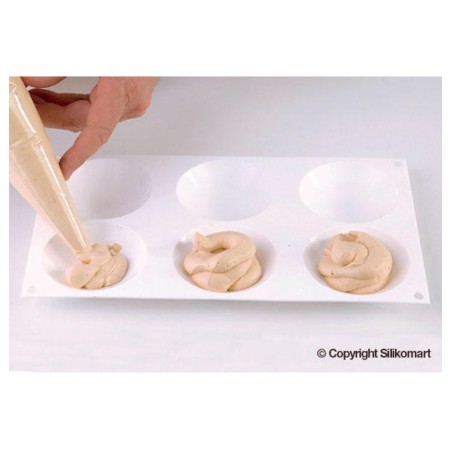 Molde 6 cavidades Cupole 55 Silikomart Professional