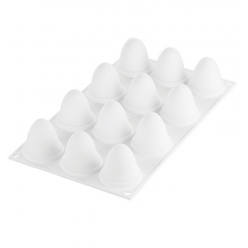 Molde 12 cavidades Huevo 3D Egg 30 Silikomart