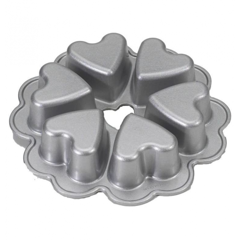 Platinum Mini Heart Baking Pan Nordic Ware