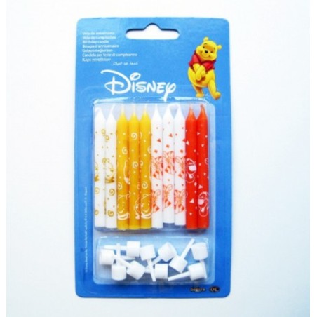 Pack de 10 velas de Winnie the Poo
