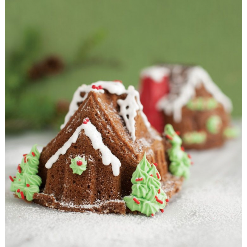 Molde 2 cavidades Gingerbread House Duet Pan Nordic Ware