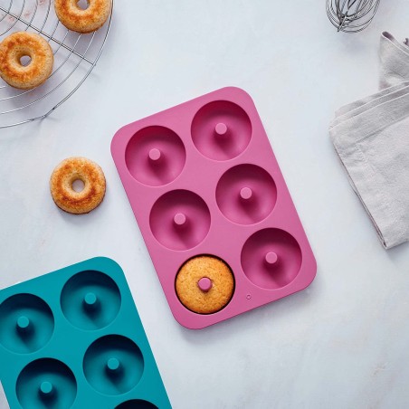 Molde 6 cavidades Donuts Rosa LACOR