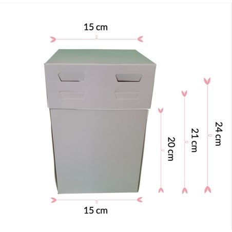 Caja para tarta de 15 cm con altura ajustable