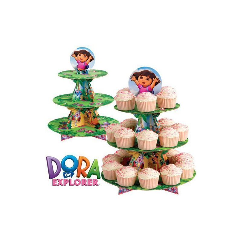 Stand de presentación cupcakes Dora la exploradora Wilton