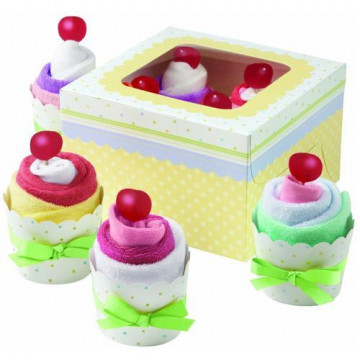 Set para cupcakes + cajas Layette Wilton