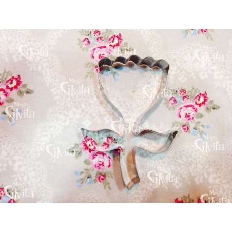 Cortante galleta Flor con tallo