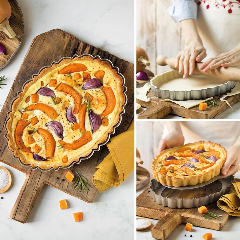 Molde ovalado con base extraible 29 x 21 cm Crostata Decora Italia
