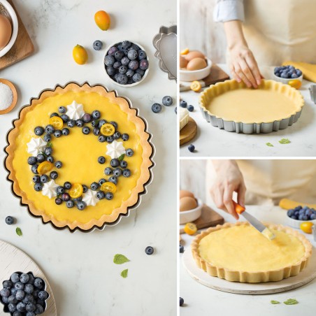 Molde redondo con base extraible 25 cm Crostata Decora Italia