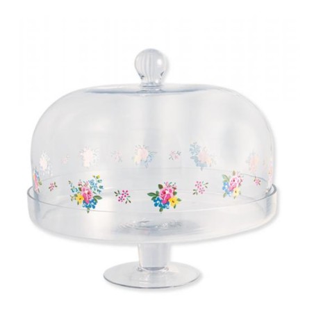 Cake Stand + Cúpula de Cristal Laura White 30 cm Green Gate