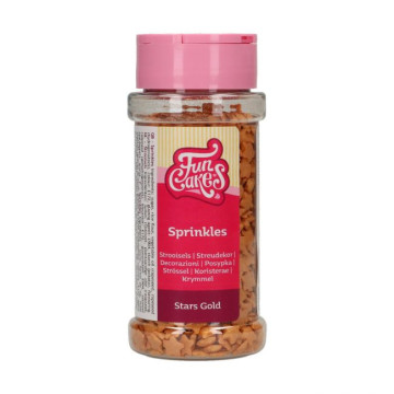 Sprinkles Estrella Oro 50 g Funcakes
