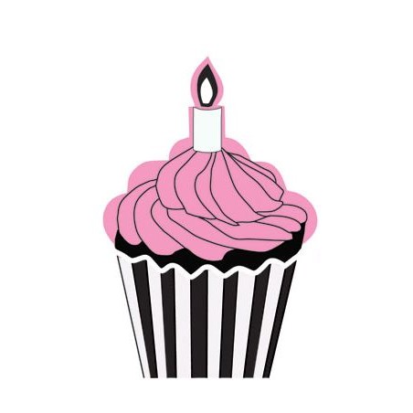 Sello Estampación Cupcake con velita