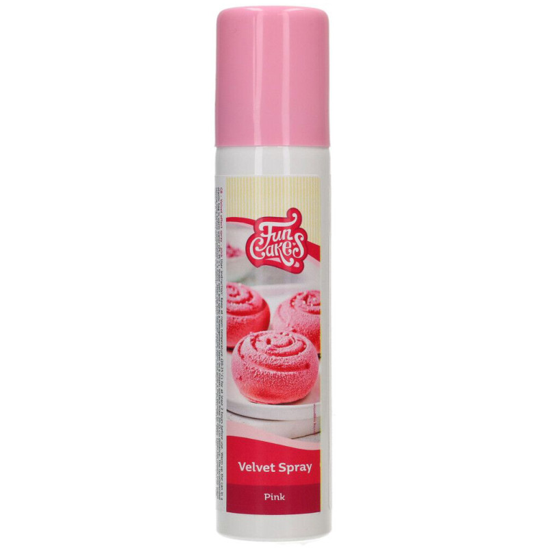 Spray Velvet Efecto Terciopelo Rosa 100 ml Funcakes
