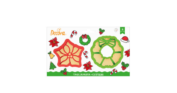 Pack de 2 Cortantes Guirnalda y Flor de Navidad Decora Italia