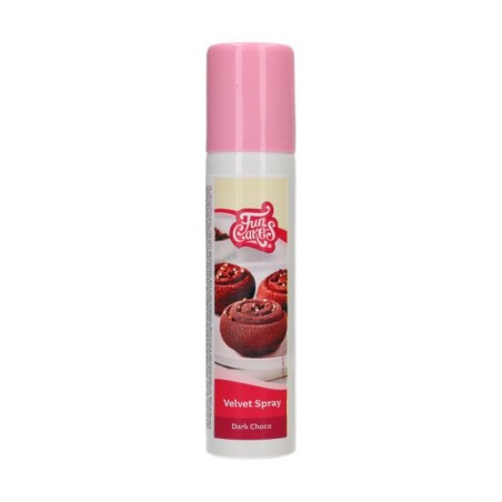 Spray Velvet Efecto Terciopelo Chocolate Negro 100 ml Funcakes