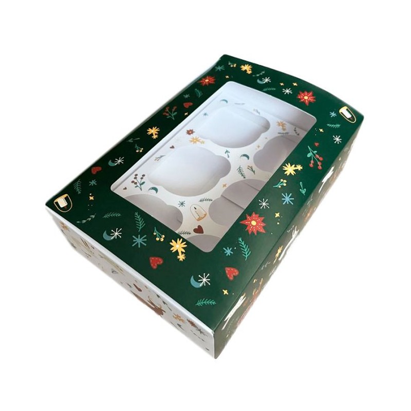 Caja 6 cupcakes Navidad 2022 Azucren