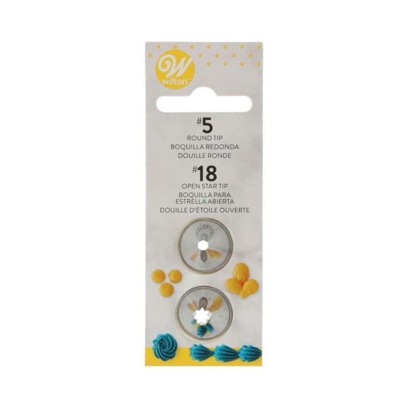 Pack boquilla nº 5 y nº18 Wilton
