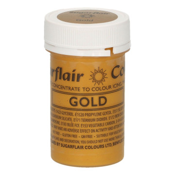 Colorante en pasta satinado Gold Oro Sugarflair