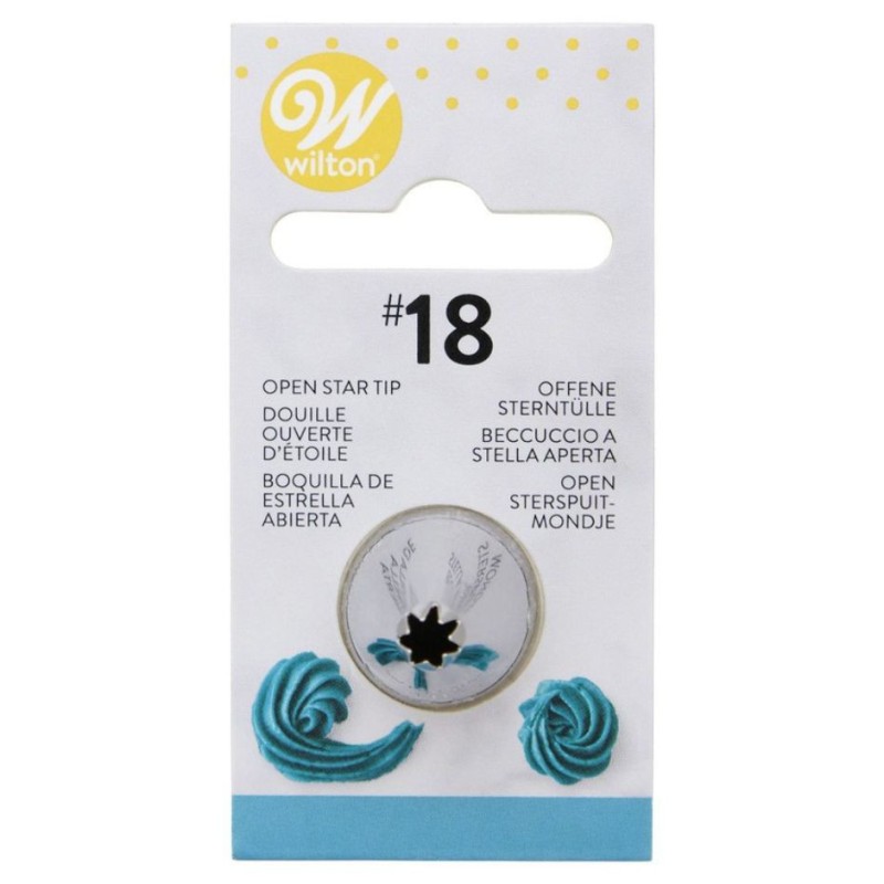 Boquilla nº 18 rizada abierta Wilton