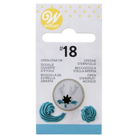 Boquilla nº 18 rizada abierta Wilton