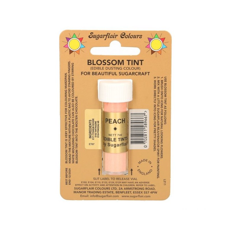 Colorante en polvo Peach Melocotón Sugarflair