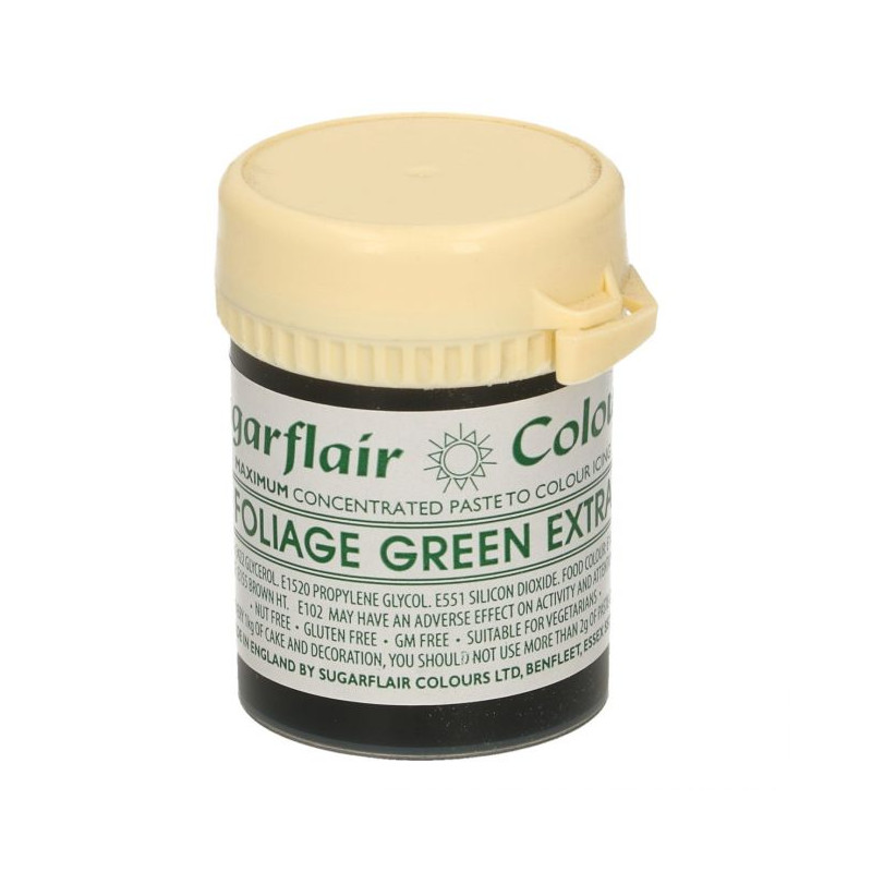 Colorante en pasta Foliage Green Extra Verde Extra 42 g Sugarflair