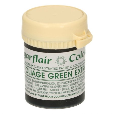 Colorante en pasta Foliage Green Extra Verde Extra 42 g Sugarflair