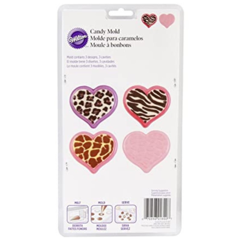 Molde para bombones de plástico Animal Heart Wilton
