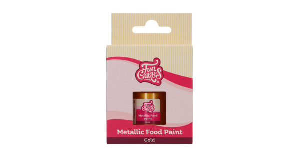 Pintura comestible metalizada Oro Gold 30 ml Funcakes