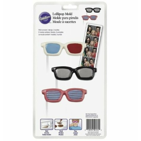 Molde para piruletas bombón de plástico Gafas Wilton