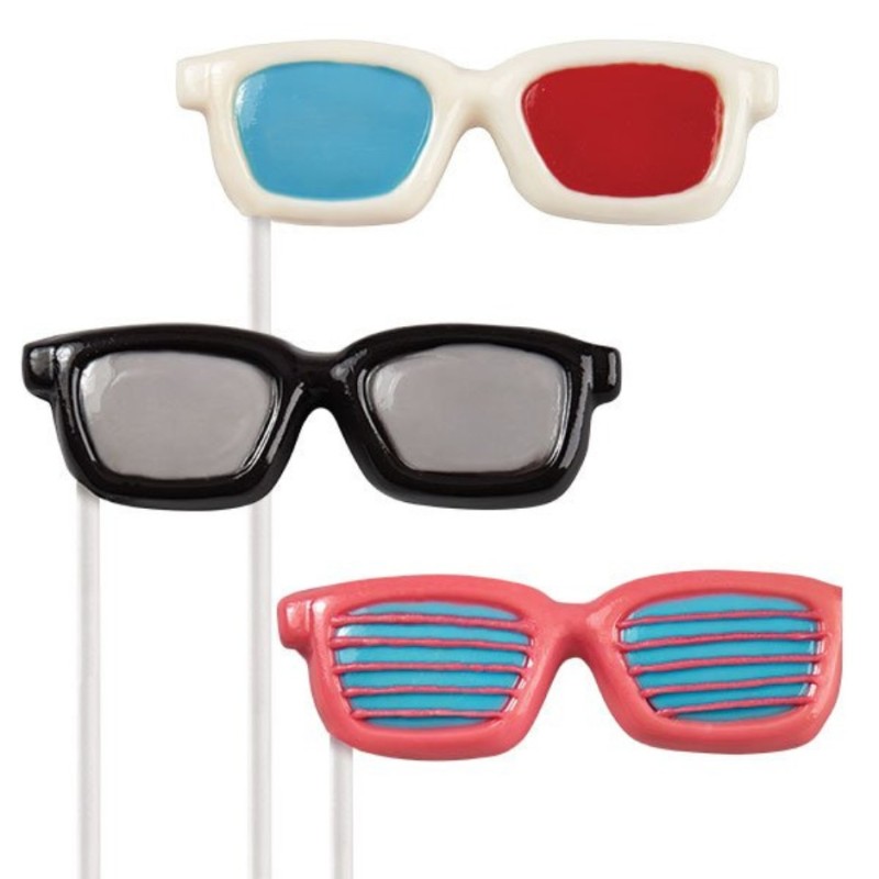 Molde para piruletas bombón de plástico Gafas Wilton