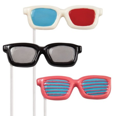 Molde para piruletas bombón de plástico Gafas Wilton