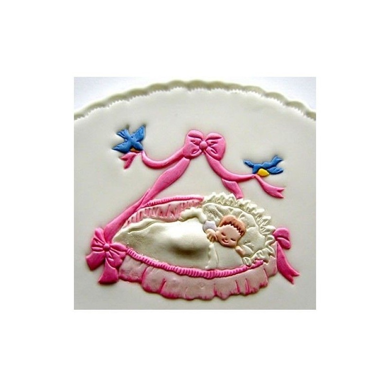 Sello Marcador Patchwork Bebe en Canasta