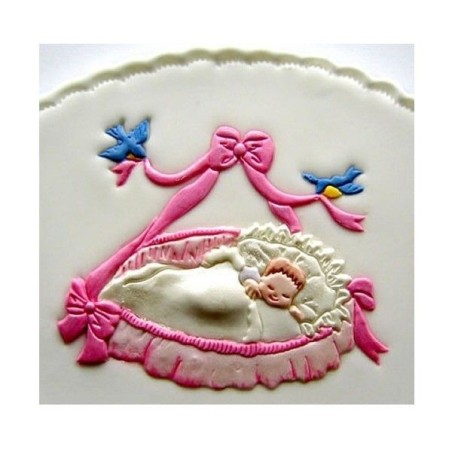 Sello Marcador Patchwork Bebe en Canasta