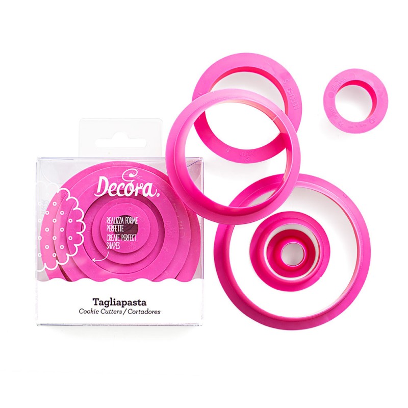Pack de 6 cortantes redondos Decora Italia