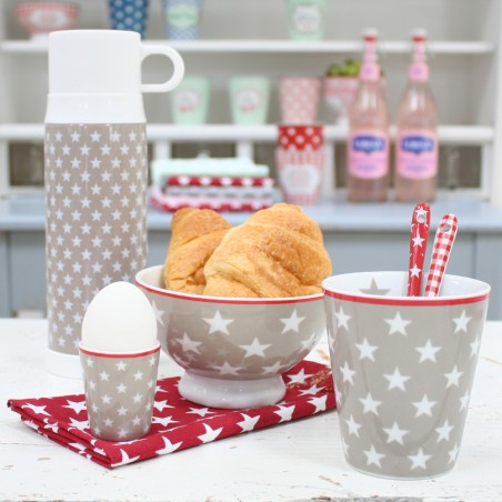 Tazón de leche Gris con Estrellas Krasilnikoff