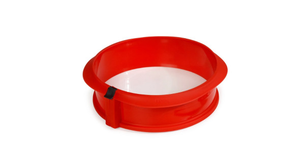 Molde redondo desmontable 23 cm con plato de ceramica Rojo Lékué
