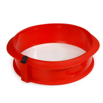 Molde redondo desmontable 23 cm con plato de ceramica Rojo Lékué