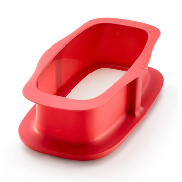 Molde rectangular desmontable con plato de cerámica Rojo Lékué
