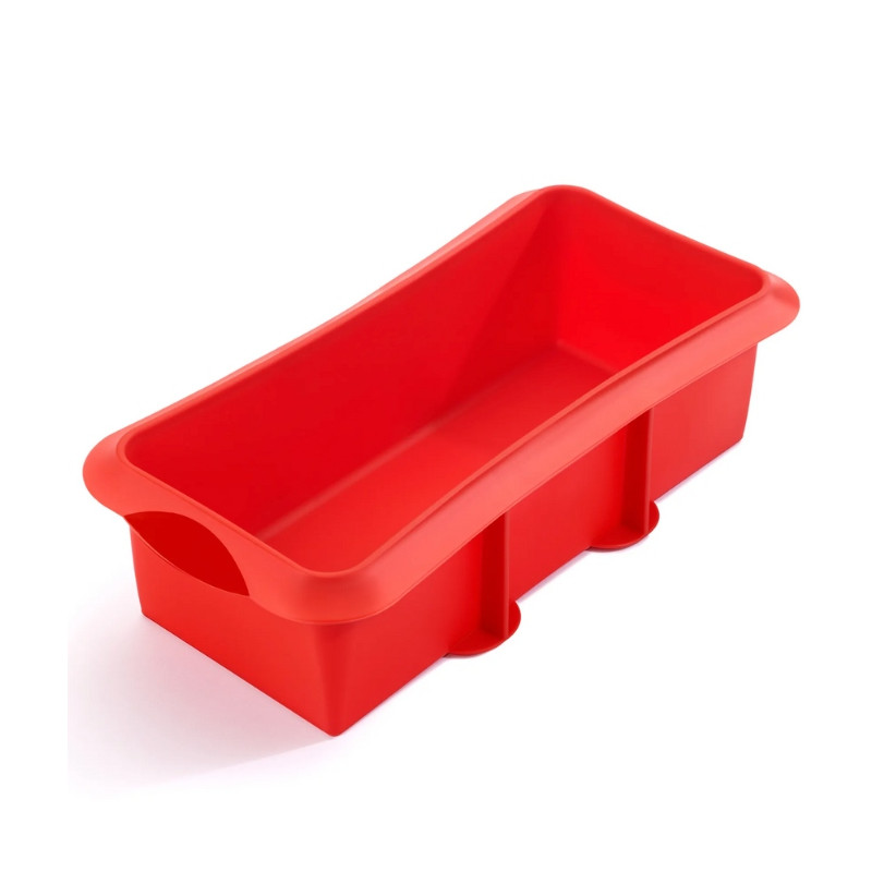 Molde rectangular de silicona 28 x 11 cm Rojo Lékué