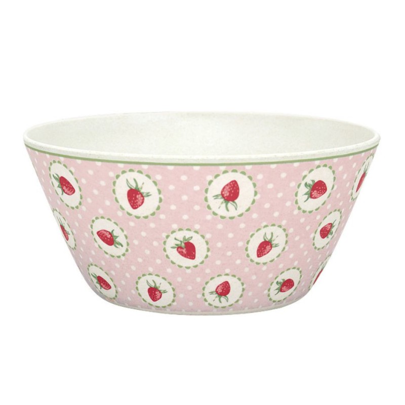 Bol de bambú 14 cm rosa pastel Strawberry Green Gate