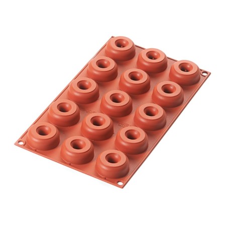 Molde 15 cavidades Mini Donuts Silicona Silikomart