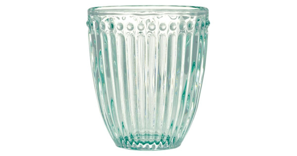 Vaso de cristal labrado Verde menta Alice Cool Mint Green Gate