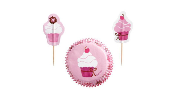 Set para cupcakes: Cupcakes fiesta rosa Wilton